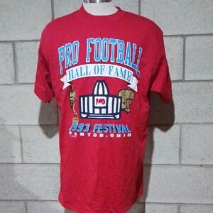 Vintage Pro Football Hall of Fame Red T-Shirt Mens Size XXL